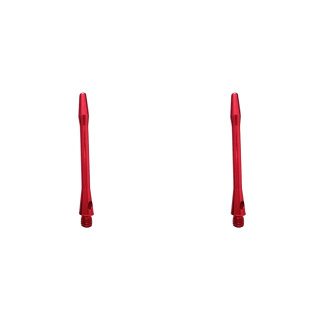 Greeniant Varilla de dardo de rosca, aleación de aluminio duradera estándar, a prueba de caídas, ejes de dardos medianos, tallos de grada de 53 mm rojo 2piezas
