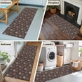 thumbnail image 5 of Brown Daisy 2'x6' Runner Rugs for Hallway Kitchen Bedside Non Slip Washable, Modern Farmhouse Chrysanthemum Floral Entryway Rug Runners with Rubber Backing, Long Carpet Runner for Laundry Room, 5 of 8