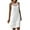 Clearance-White, variant on Fartey Summer Dresses for Women 2025 Cotton Linen Hollow Dress Solid Color Sleeveless Crew Neck Midi Dress Casual Loose Beach Sundress White S-2XL