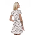 thumbnail image 2 of Women’s A Line Fleur De Lis Summer Dress, Retro Triangle Arrangement, Cross Wrap V Neck, 6 Sizes, by Ambesonne, 2 of 2