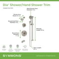 thumbnail image 3 of Symmons 3596BSTN15TRM Dia Hydromersion Pressure Balanced Tub And Shower System - Nickel, 3 of 7