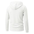 thumbnail image 5 of MiYuan Mens Henley Hoodies Textured Knit Pullover Casual Long Sleeve Knit Hooded Sweatshirt with Kangaroo Pocket, 5 of 7