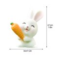 thumbnail image 4 of (1 pack) (No. 6 squinting rabbit) cute animal rabbit micro-landscape decoration decoration, resin, 4 of 10