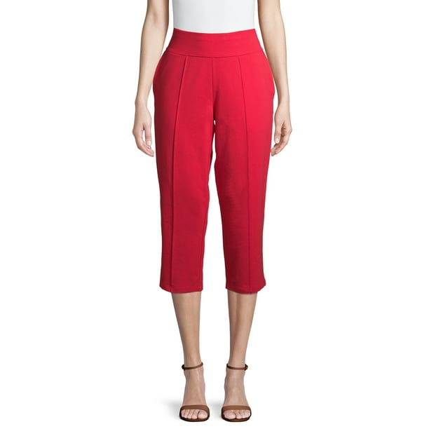 Time and Tru Time and Tru Women's Knit Pull On Capri Pants Petite