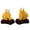 Yellow, variant on Feng Shui pi yao Statue Crystals Figurine, A Pair Natural Wealth pixiu Sculpture Home Decoration Figurine, Attract Money and Good Luck, 13.5*10*6.2cm