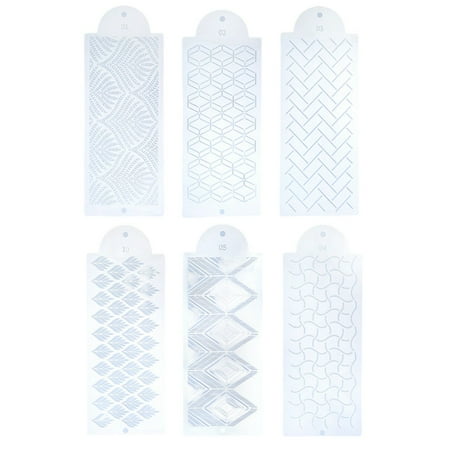 

DEYISI Cake Baking Spray Pattern Template Cake Decoration Printing Template 6Pcs