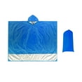 thumbnail image 6 of Segolike Rain Poncho Emergency Waterproof Pullover with Hood and Drawstring Raincoat Jacket for Backpacking Hiking Fishing Outdoor Men Blue, 6 of 8