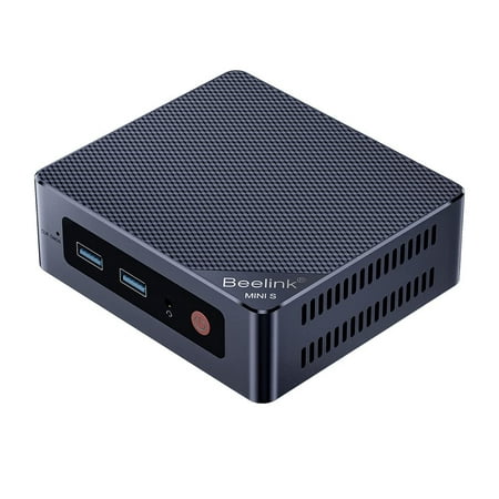 Beelink Mini S12 Mini PC - Intel 12th Gen 4-Core 3.4GHz N95, 8GB DDR4 RAM, 256GB SSD, Dual HDMI 4K@60Hz, Gigabit Ethernet, WiFi 5, Bluetooth - Expandable Storage for Home and Office