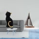 thumbnail image 2 of Figura de escritorio,Estatua de gato,linda estantería,escritorio,decoración del hogar,Escultura de velero,Estatua de velero Decoración de velero Barco de vela,Figura de velero modelo, 2 of 8