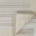 thumbnail image 3 of Couristan 2.25' x 7.8' Ivory and Beige Striped Rectangular Outdoor Area Throw Rug Runner, 3 of 4