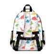 thumbnail image 3 of Colorful Dinosaurs DiverseSilhouettes Pattern Cute School Backpack Bag for School with Padded Back and Adjustable Shoulder Straps 15.25"x11.5"x5.25", 3 of 5