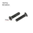 thumbnail image 2 of Uxcell M2.5 x 8mm Phillips Screw Fastener Black Zinc Plated 150 Pack, 2 of 5