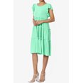 thumbnail image 3 of TheMoogan Women's Flutter Ruffle Cap Sleeve Tiered Jersey Babydoll A-Line Midi Day Dress, 3 of 6