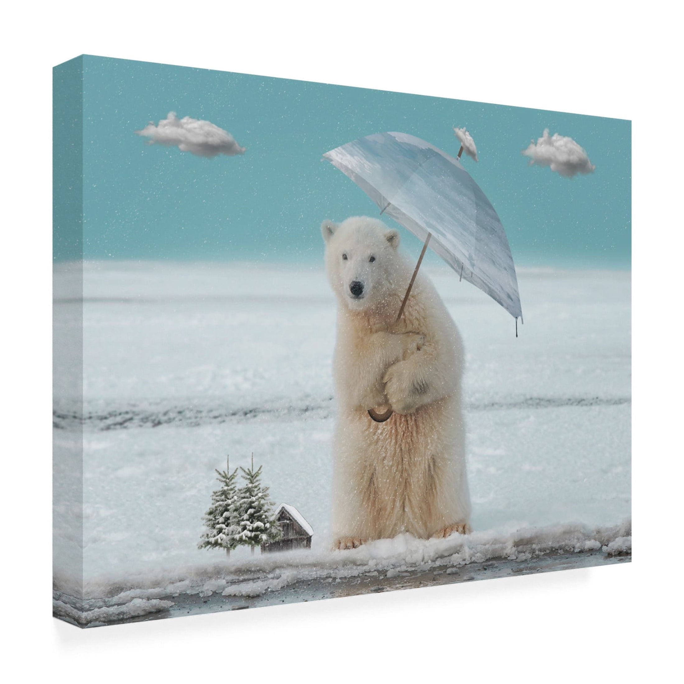 Trademark Fine Art Salome Zhividze Polar bear Canvas Wall Art