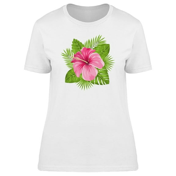Exotic Jungle Flowers Art Tee Women's -Image by Shutterstock
