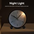 thumbnail image 4 of CHUANK Analog Alarm Clocks for Bedrooms 4 inch Silent Non Ticking Battery Operated with Night Light Small Retro Simple Design Clock for Table  Bedside Desk Travel White), 4 of 6