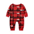 thumbnail image 4 of Family Matching Christmas Pajamas, Merry Christmas Letter Print Long Sleeve Tops with Plaid Pants, Holiday Sleepwear for Family, 4 of 4