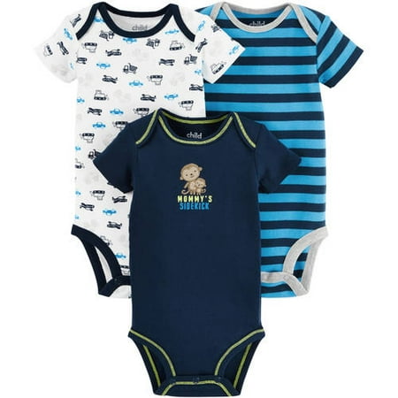 Child Of Mine by Carters Newborn Baby Boy Bodysuits, 3-Pack