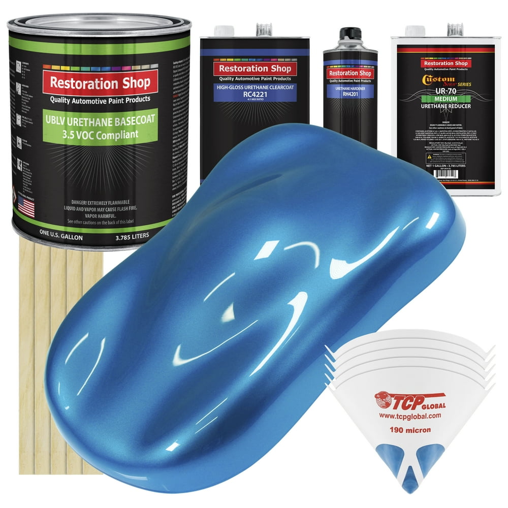 Intense Blue Metallic Gallon Low VOC URETHANE BASECOAT CLEARCOAT Auto ...