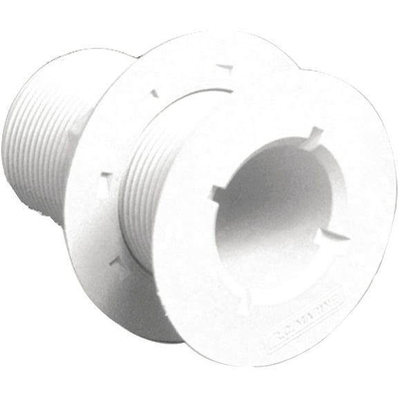 Forespar CF250 Marelon Full Threaded Flush Head Thru Hull With Nut, White