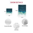 thumbnail image 7 of Teal Ocean Kitchen Dish Towels for Drying Dishes Set of 3, Coastal Sea Moire Waves Abstract Ombre Art Waffle Weave Microfiber Hand Tea Bathroom Towels Quick Dry & Absorbent Towel 12x12, 7 of 7