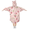 thumbnail image 2 of BZSMCE Wearable Blanket Hoodie Fashion Cherry Blossom Delight Home Wear, 2 of 7
