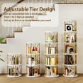 thumbnail image 7 of LLappuil 5 Tier Rotating Bookshelf, 360° Display Swivel Bookcase, Corner Bookshelf for for Bedroom, Living Room White, 7 of 7