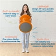 thumbnail image 4 of ECR4Kids Twist Active Wobble Stool, 18in Seat Height, Classroom Furniture, Orange, 4 of 9