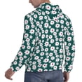 thumbnail image 6 of Pofeuu Daisies Flowers Print Mens Casual Hooded Collar Drawstring Hoodies Pullover Sweatshirts Casual Long Sleeve Shirts-Large, 6 of 7