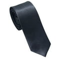 thumbnail image 2 of Pack of 3 Men's Ties Solid Color 1.97" Necktie Plain Business Wedding Ties For Men (Dark Gray 3PCS M), 2 of 3