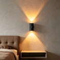 thumbnail image 5 of Double Head RGB Wall Sconce Motion Sensor LED Wall Light Type C Rechargeable 7 Color Lighting Effect Indoor Decor for Corridor Stair Bedroom Bar, Black, Versatile Seasonal Accent for Entryway Mantel, 5 of 7