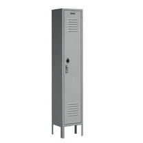 Global Industrial Paramount® 1-Tier 1 Door Locker 12"W x 15"D x 66"H Gray Unassembled