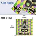 thumbnail image 7 of Coolnut Mardi Gras Cloth Napkins Set of 6, Oversized Washable Reusable Polyester Dinner Table Napkins for Family, Restaurant, Party Decor, 20 x 20 Inch, 7 of 7