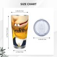 thumbnail image 4 of Lsque Sml Jeffy Pattern 20oz Car Cup with Lid and Straw, Insulated Coffee Cup with Straw Topper, Spill Proof Travel Coffee Mug, Stainless Steel Tumble, 4 of 8