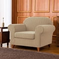 thumbnail image 2 of Subrtex 2-Piece Stretch Striped Jacquard Sofa Slipover, 2 of 6