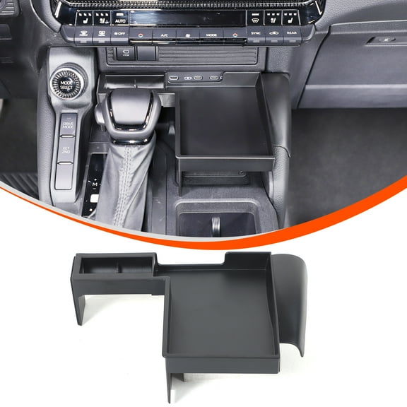 Front storage compartment compatible with 2024 Toyota Prado （Left-handed peptide），Car Storage Box, Storage Bin, ABS