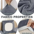 thumbnail image 3 of Couch Covers, 3 Pieces Couch Cushion Cover Velvet, Seat Cushion Cover, Stretch Sofa Covers, Separate Sectional Sofa Slipcovers, Furniture Protector(3-Seater or Backrest, Dark Grey), 3 of 6