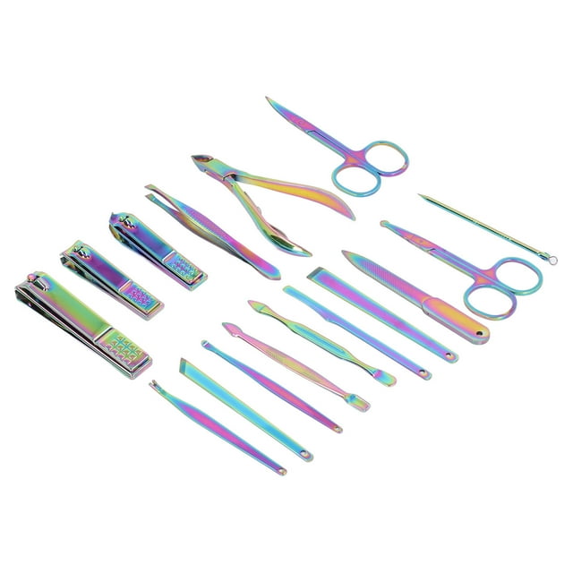 Manucure Ensemble, Multifonction 16Pcs Taille Portable Haute Netteté Ongles Kit de Soin pour Ongles