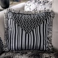thumbnail image 3 of Furniture of America Mos Chenille Upholstered Tufted Sofa in Black and Gray, 3 of 8