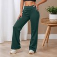 thumbnail image 2 of Bibifish Womens Pants Oversized High Waist Elastic Waist Trousers Wide Leg Casual Sports Wear Long Leg Solid Color Stretch Sweatpants, 2 of 5