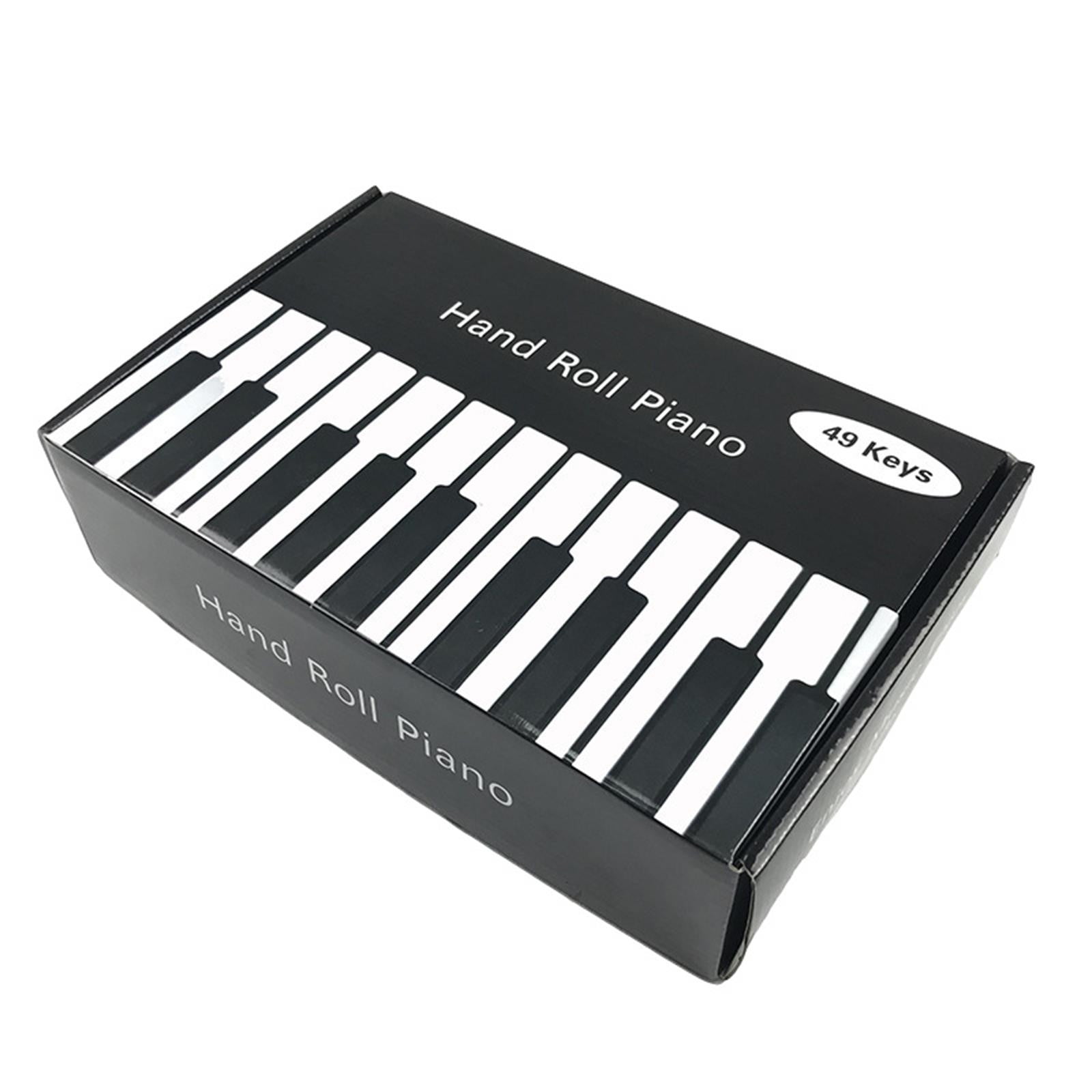 Roll Up Electronic Piano Keyboard 49 Keys Portable Foldable Music Keyboard with 16 Tones 10 Rhythms for Beginners Travel Practice