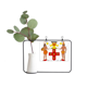 thumbnail image 1 of Jamaica North America National Emblem Marco De Metal Florero De Cerámica Decoración, 1 of 4