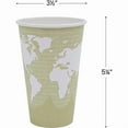 thumbnail image 4 of Eco-Products World Art Hot Beverage Cups, 16 Oz, Green, Case of 1,000, 4 of 10