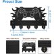 thumbnail image 2 of Wood & Iron Wall Mounted Hook Hangers Decorative Organizer Rack with 2Pcs Screws 5 Hooks for Bag Clothes Key Scarf Hanging Holder Playing Theme 180x300x7mm, 2 of 9