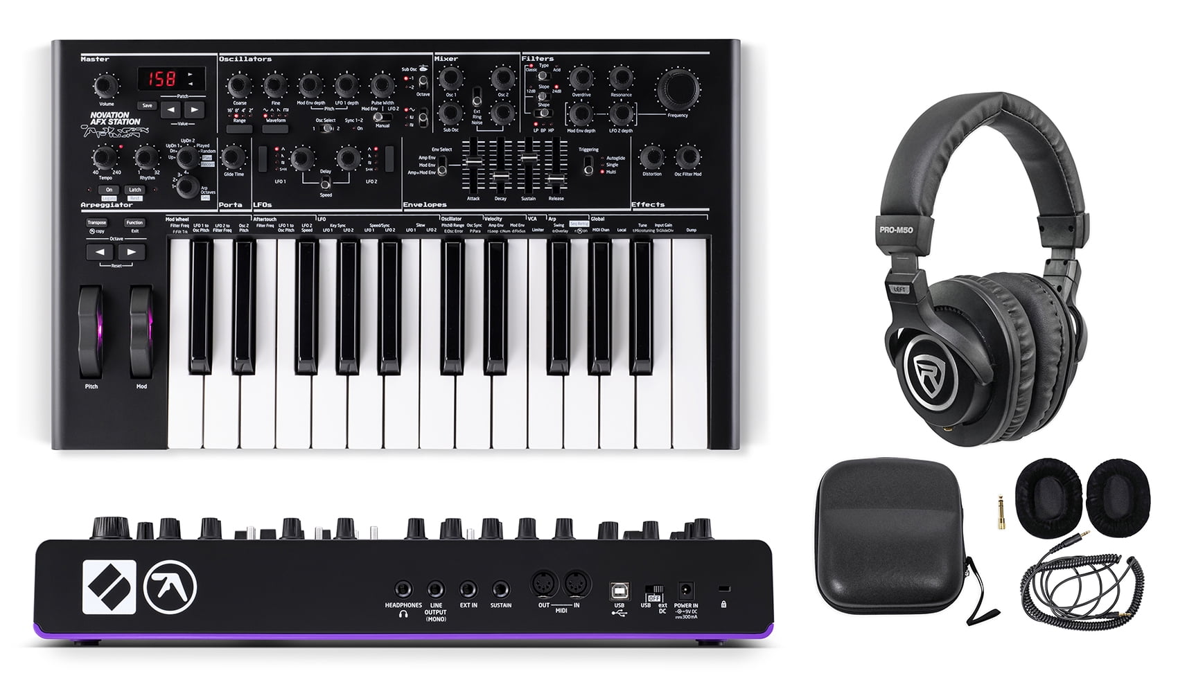Novation AFX Station 25-Key Monosynth MIDI USB Keyboard