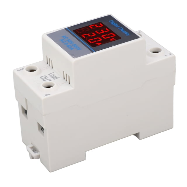Medidor De Corriente De Voltaje, Hogar Monofásico Lectura Directa Medidor De Corriente De Voltaje De Carril DIN AC50-500V Pantalla Digital Protección IP20 Alta Precisión Para El