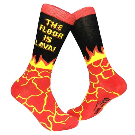 The Floor Is Lava Socks Funny Novelty Crazy Fun Gift for Him Sarcastic Saying (Red) – Mens (7-12) The Floor Is Lava Socks Funny Novelty Crazy Fun Gift for Him Sarcastic Saying (Red) – Mens (7-12)