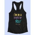 thumbnail image 3 of I'm In A State Of Racerback Tank Women -Image by Shutterstock, Female Small, 3 of 4