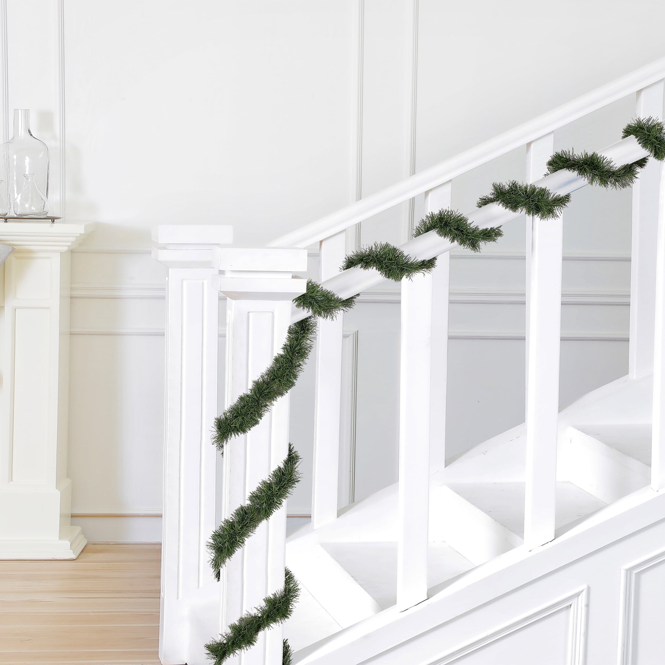 Soft Evergreen Unlit Artificial Christmas Garland, Green, 50', by Holiday Time