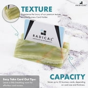 Radicaln Green Marble Business Card Holder 4 Inch – Elegant Office Desk Organizer | Premium Marble Credit Card Holder for Business Cards & Office Décor